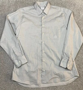 Gitman Bros Shirt Mens 16.5 34/35 Trim Stretch Allen Edmonds Gray Geometric USA - Picture 1 of 12