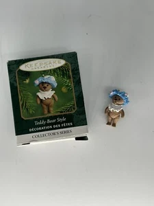 2000 Hallmark Ornament MINIATURE - Teddy Bear Style - #4 in Series - Picture 1 of 3