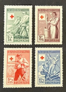 Travelstamps: Finland Stamps Scott #B74-B77 - Finnish Red Cross Mint MOGH - Picture 1 of 5