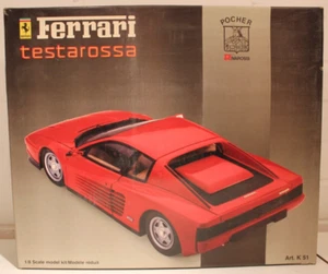Roter Ferrari testarossa Art. K 51 Pocher Rivarossi 1/8 scale model kit - Bild 1 von 17