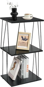 Tall Side Table, Small End Table, 29 Inch High Accent Table, Bedside Table for L - Picture 1 of 5