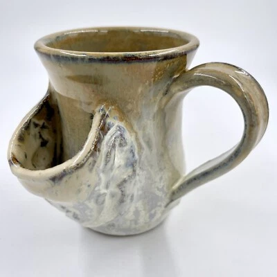 Tazza navetta da barba vintage barbiere vanità tazza ceramica studio arte ceramica gres - Immagine 1 di 4