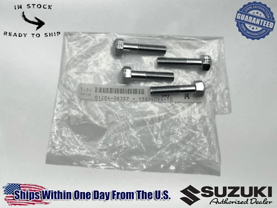 4 Suzuki Genuine OEM Authentic Handlebar Clamp Bolts 01204-08357 - Image 1 of 4