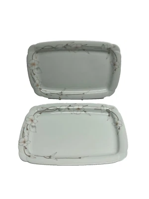 Arzberg Trays Porcelain Rhodos Rectangle Set of 2 Vintage Tableware - Image 1 of 4
