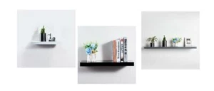 High Gloss Floating Wall Shelf Contemporary Mounted Display Storage Unit - Picture 1 of 104