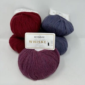 5 Vintage Reynolds Whiskey Retired Made in Italy 100% Wool Sport Purples & Reds - Picture 1 of 10