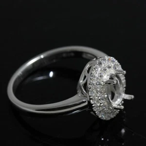 7x5 mm. Anello semimontato taglio ovale incastonato argento sterling 925#0365 preordine - Foto 1 di 4