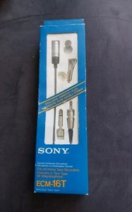 Micrófono condensador Sony ECM-16T vintage años 80 en caja con instrucciones - Imagen 1 de 6
