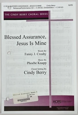 Blessed Assurance Jesus is Mine - Cindy Berry SATB Teclado Partituras Hope Pub Foto 1 de 4
