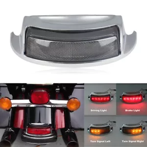 Lente ahumada cromada punta de guardabarros trasera LED luz Harley Electra Glide ultra clásica - Imagen 1 de 7