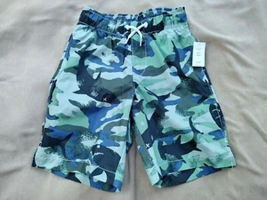 NWT Gap Kids CAMO SHARK Swim Trunks Boys Size Youth S - Picture 1 of 3