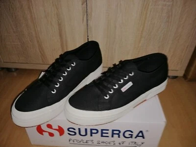 Superga Leinenschuhe Plateau schwarz - Bild 1 von 4