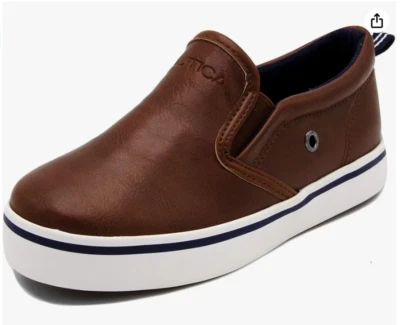 Nautica Toddler Akeley Slip-On Casual Shoe, Brown-Size 12 - Image 1 of 4