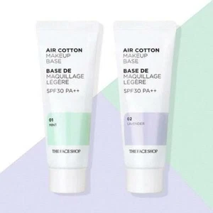 THE FACE SHOP Air Cotton Makeup Base 40g SPF30 PA++ (#01 Mint / #2 Lavender) - Picture 1 of 3