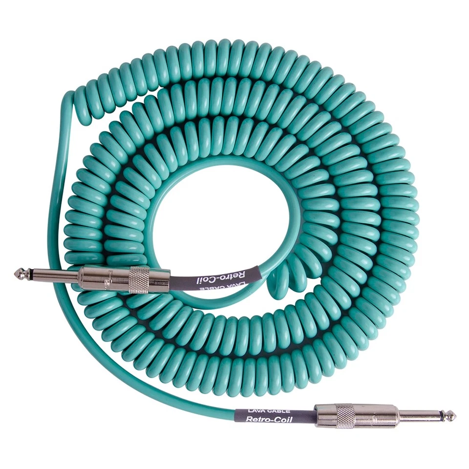Cable de lava LCRCSG bobina retro 20' cable de instrumento recto - verde surf + selecciones Foto 1 de 1