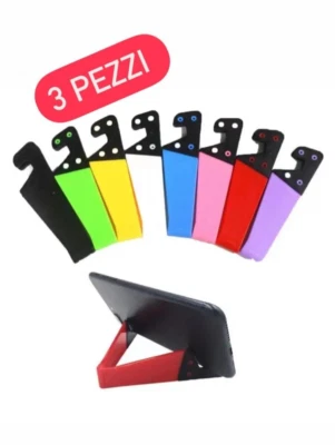 3 SUPPORTO PER CELLULARE DA TAVOLO MINI PORTA TABLET IPAD SMARTPHONE TELEFONO - Immagine 1 di 4