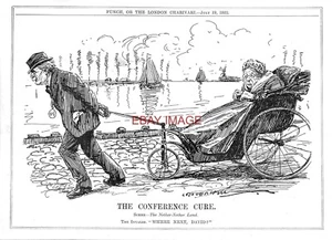 1922 Punch Lloyd George Print 'Conference Cure - Where to Next?' Vintage Cartoon - Picture 1 of 1