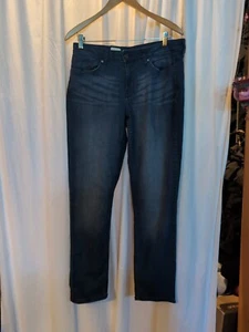 NUEVO Pantalones de mezclilla azules de diseñador Calvin Klein para mujer talla 12x30 Ultimate ajustados - Imagen 1 de 15