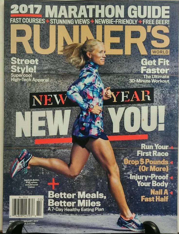Runner's World Jan Feb 2017 New Year New York Marathon Guide FREE SHIPPING sb - Image 1 of 1