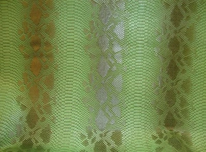 SHIPS FOLDED vinyl leather faux upholstery Snake Scale Viper Green Embossed - Picture 1 of 1