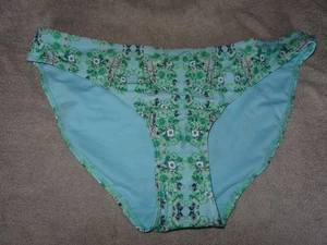 Dorothy Perkins Size 16 Blue Floral Swimming Sunbathing Bikini Bottoms - Picture 1 of 3