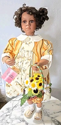 RARE MINT "Jada" African American Paradise Galleries Treasury Porcelain Doll - Image 1 of 4