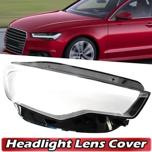 For Audi A6 A6L C7 2016- 2018 Right Shell Headlight Lampshade Mask Clear Cover - Foto 1 di 10