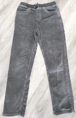 Hanna Andersson Boy’s Grey Corduroy Pull On Drawstring Pants Sz US 12 Stretch - Image 1 of 4