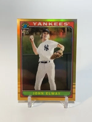 2024 Bowman Draft Chrome Retro John Elway Gold Refractor /50 - Image 1 of 3