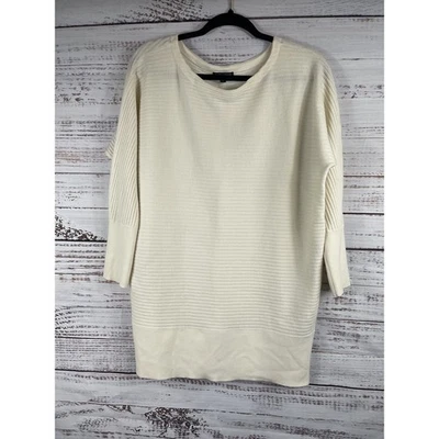 Suéter Eileen Fisher Mujer Grande Crema Mezcla Lana Texturizado Pullover Túnica Suave Foto 1 de 4