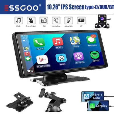 10,26" Tragbares Apple CarPlay Android Auto mit Siri/Airplay/AUX/FM/TF/Bluetooth - Bild 1 von 4