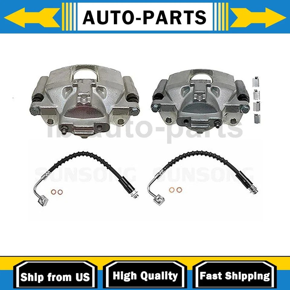 Pinça de freio dianteira com mangueiras motorista passageiro lateral compatível com 2009 Volkswagen Routan - Imagem 1 de 4