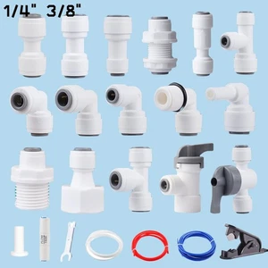 Steckverbinder Adapter Ventil RO Kühlschrankgerät Wasserfilter Armaturen 1/4" 3/8" - Bild 1 von 92