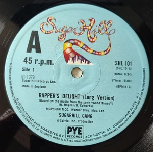 SUGARHILL GANG - 1979 - "RAPPER'S DELIGHT (LONG VERSION)" - 12 SINGLE - *EX* - Imagen 1 de 2
