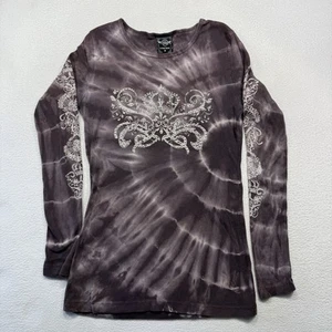 Camiseta De Colección Y2K Trineo EE. UU. Para Mujer Gráfica Doble Cara L/S Talla M Estrás - Imagen 1 de 9