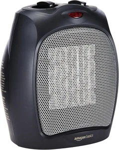 Amazon Basics 1800 Watt Ceramic Space Heater with Adjustable Thermostat - Black - Picture 1 of 3