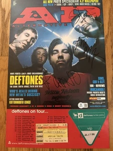 DEFTONES SIGNED 11x17 Tour POSTER SIGNED AUTOGRAMM CHINO CHI STEPH ABE FRANK BAS - Bild 1 von 10