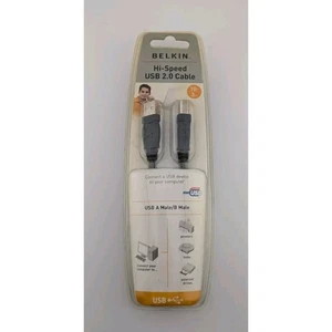 Belkin Hi-speed USB 2.0 Cable A Male B Male Printer Hub External Drive 10 Ft - Picture 1 of 2