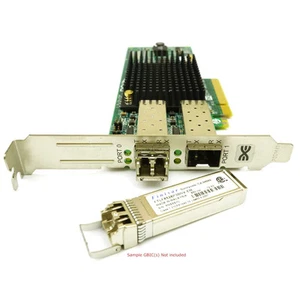 Emulex LPe12002 Dual Port SFP+ - 8Gbps Full Height PCIe-x8 HBA Card - Picture 1 of 3