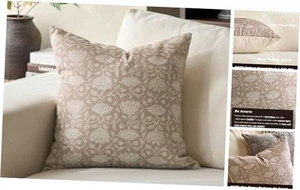 Floral Pillow Covers 18x18 Decorative Throw Pillow Covers Floral Block Print - Picture 1 of 8