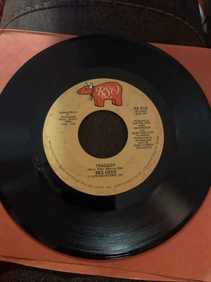 Bee Gees - Tragedy / Until (1979) RSO Records 7" Vinyl 45 rpm VG+ - Image 1 of 4