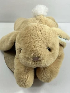 DanDee Floppy Ear Tan Bunny Plush Stuffed Animal Toy 2020 Linen Ears Rabbit 14” - Picture 1 of 15