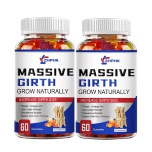 Male Enhancing 120 Gummies, Massive Girth Enlargement Support Libido Extreme - Picture 1 of 8