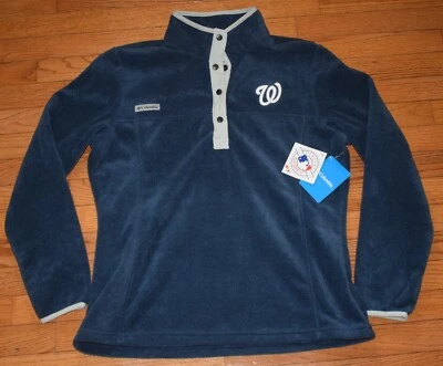 Pulôver de beisebol Columbia MLB Washington Nationals Snap lã - NOVO com etiquetas - Imagem 1 de 4