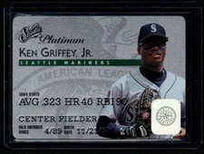 Ken Griffey Jr 1995 Leaf Studio Platinum Credit Card #5 Plastic Stock Mariners
