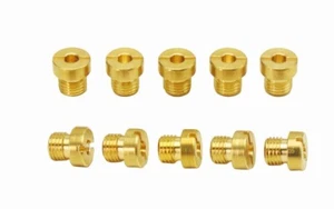 10Pcs Dellorto 6413 M6x0.75mm #66-#155 For PHBH PHBL PHBE Carburetor Main Jets - Picture 1 of 9