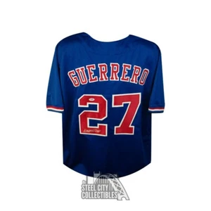 Vladimir Guerrero Autographed Montreal Expos Custom Blue Baseball Jersey PSA/DNA - Picture 1 of 1