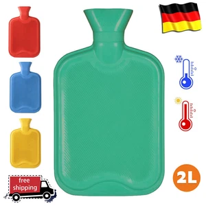 Wärmflasche Bettflasche Wärmekissen Körnerkissen Flasche Kuscheln Naturgummi 2 L - Bild 1 von 15
