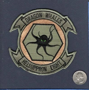 HC-8 DRAGON WHALES NAVY CH-46 Sea Knight NAS Norfolk Helicopter Squadron Patch - Picture 1 of 1