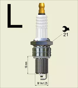 4 pieces 150 141 040 Nology Silver Spark Plug M14x1.25-19mm reach, 13/16" Hex - Picture 1 of 4